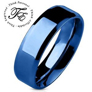 Men's Blue Wedding Band or Promise Ring Sizes 6-14